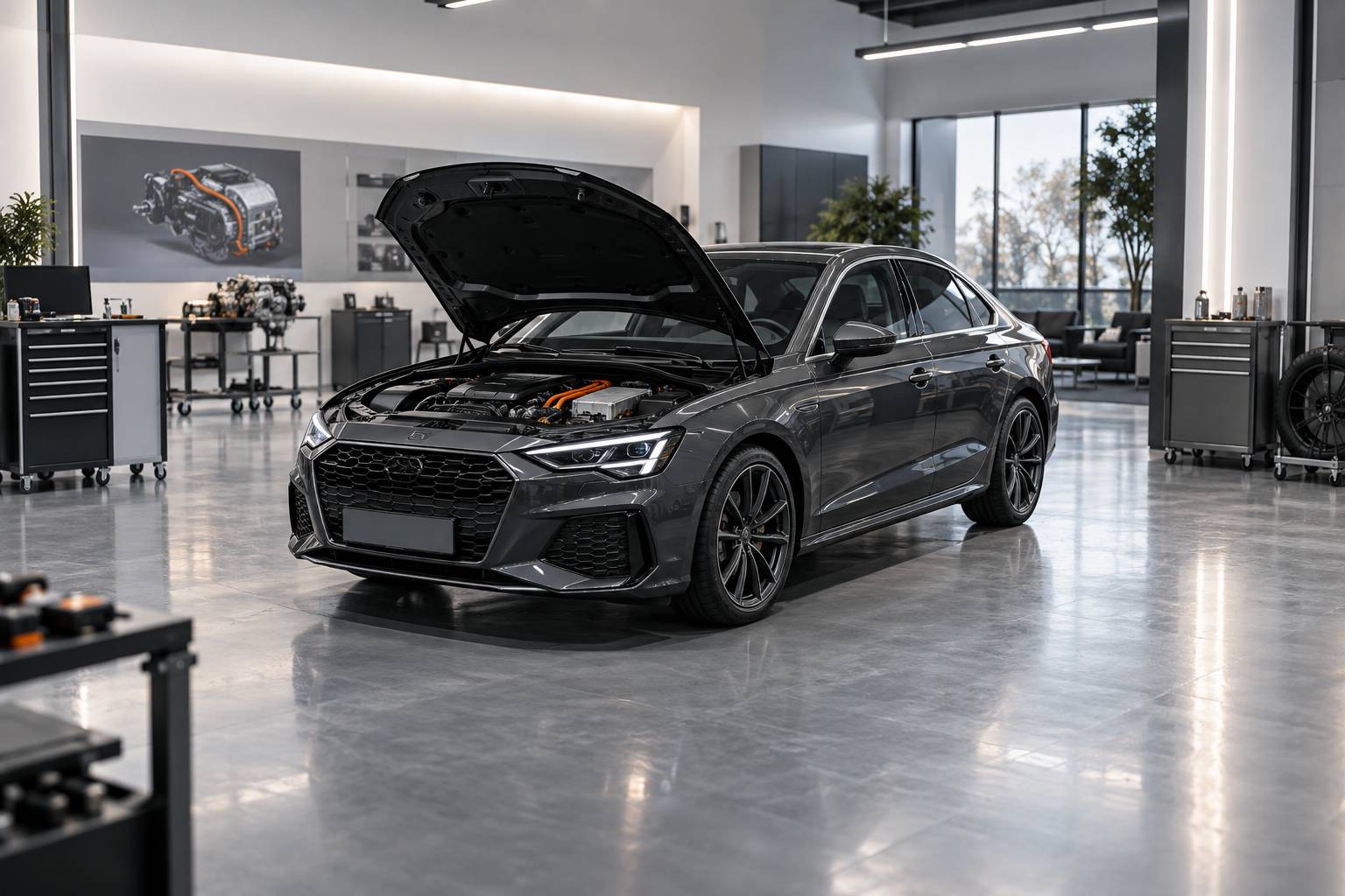 Illustration éditoriale du sujet : BMW Série 3 : lancement du nouveau modèle 318i avec technologie micro-hybride