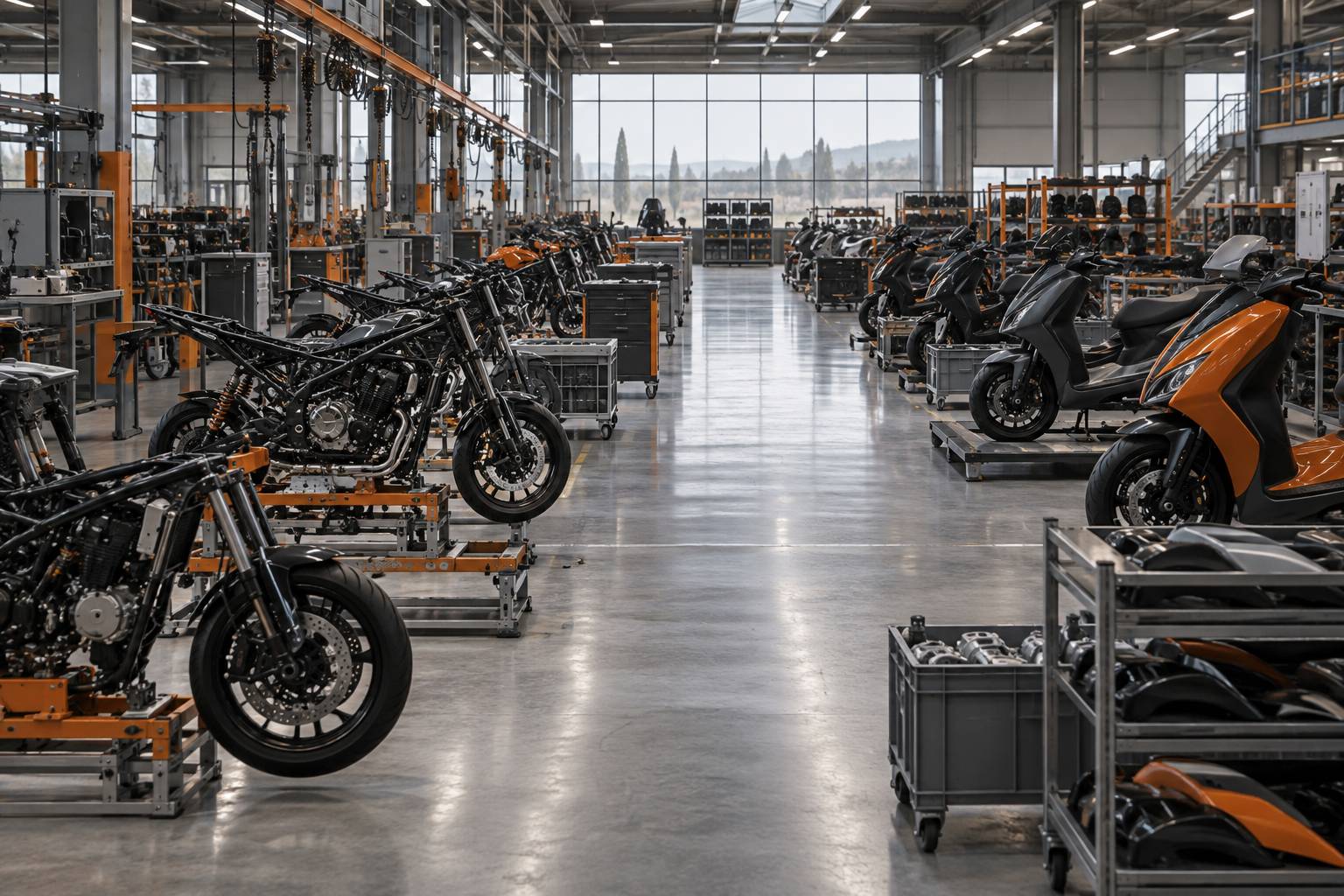 Illustration éditoriale du sujet : Covid-19 : les inquiétudes grandissent au sein de l'industrie italienne de la moto