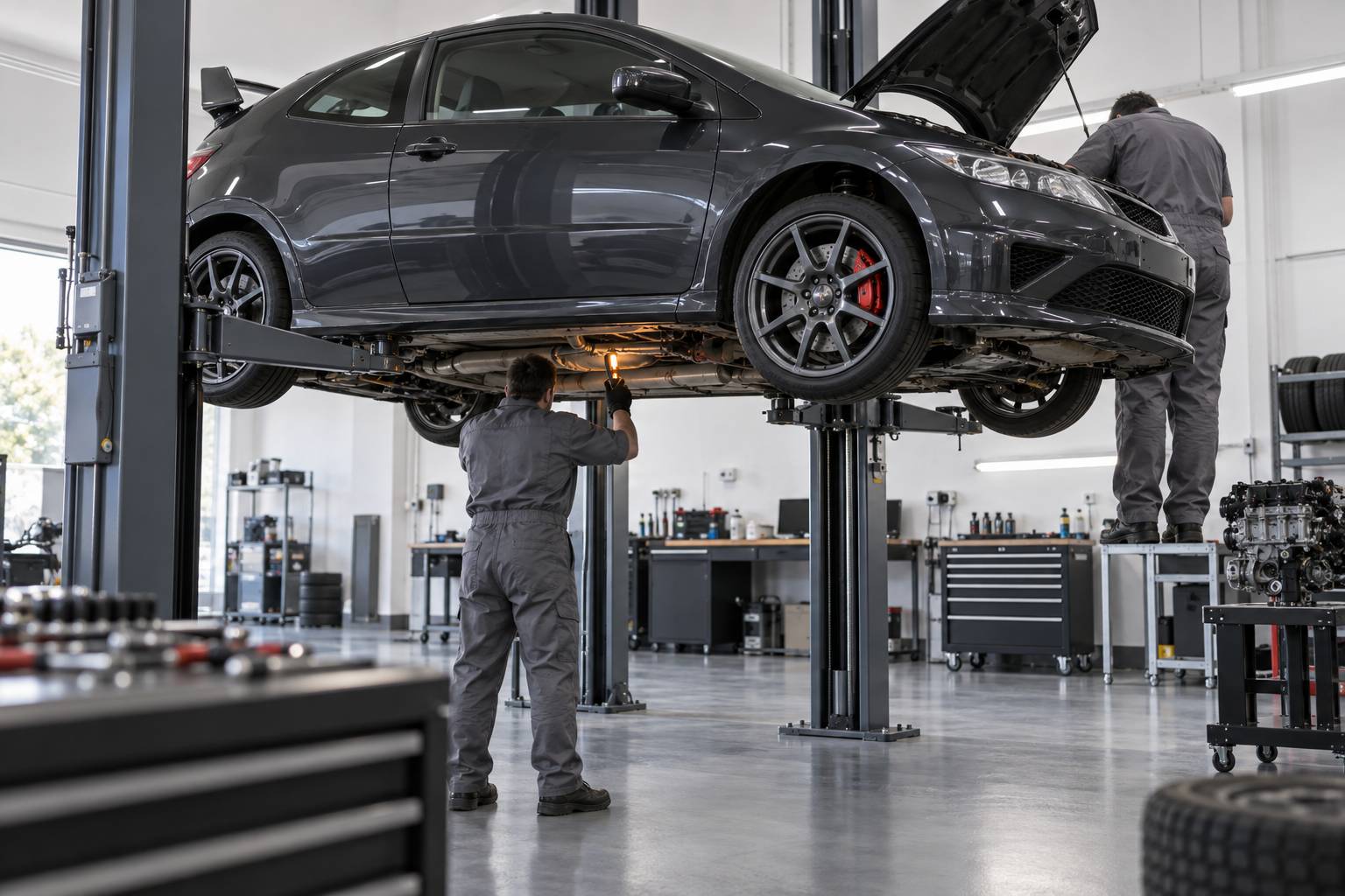 Illustration éditoriale du sujet : Découvrez les 10 avis essentiels sur la Honda Civic 8 Type R