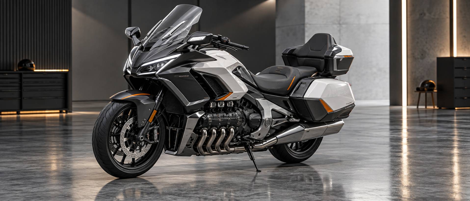 Illustration éditoriale du sujet : Essai 2022 : BMW K1600 GT, la puissance d’un six cylindres au service de la route